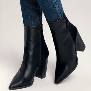 Black mid-Calf Bootie